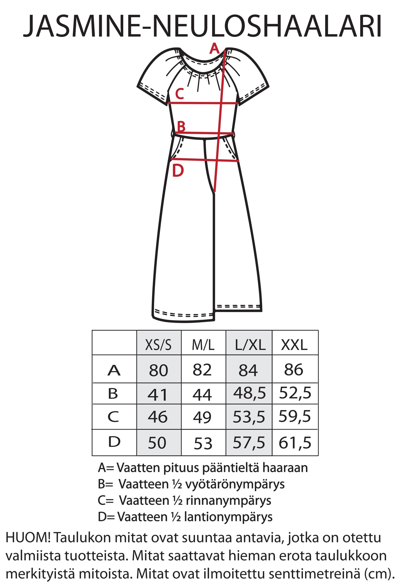 Jasmine-neuloshaalari yksivärinen