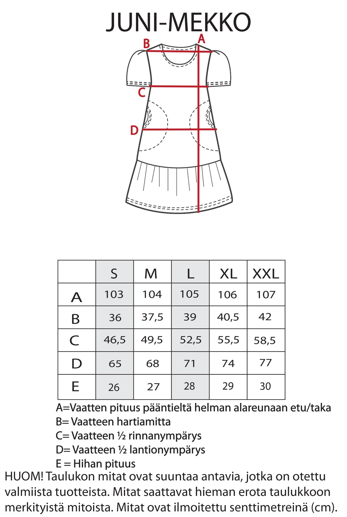 Juni-neulosmekko Savanni-kuosilla