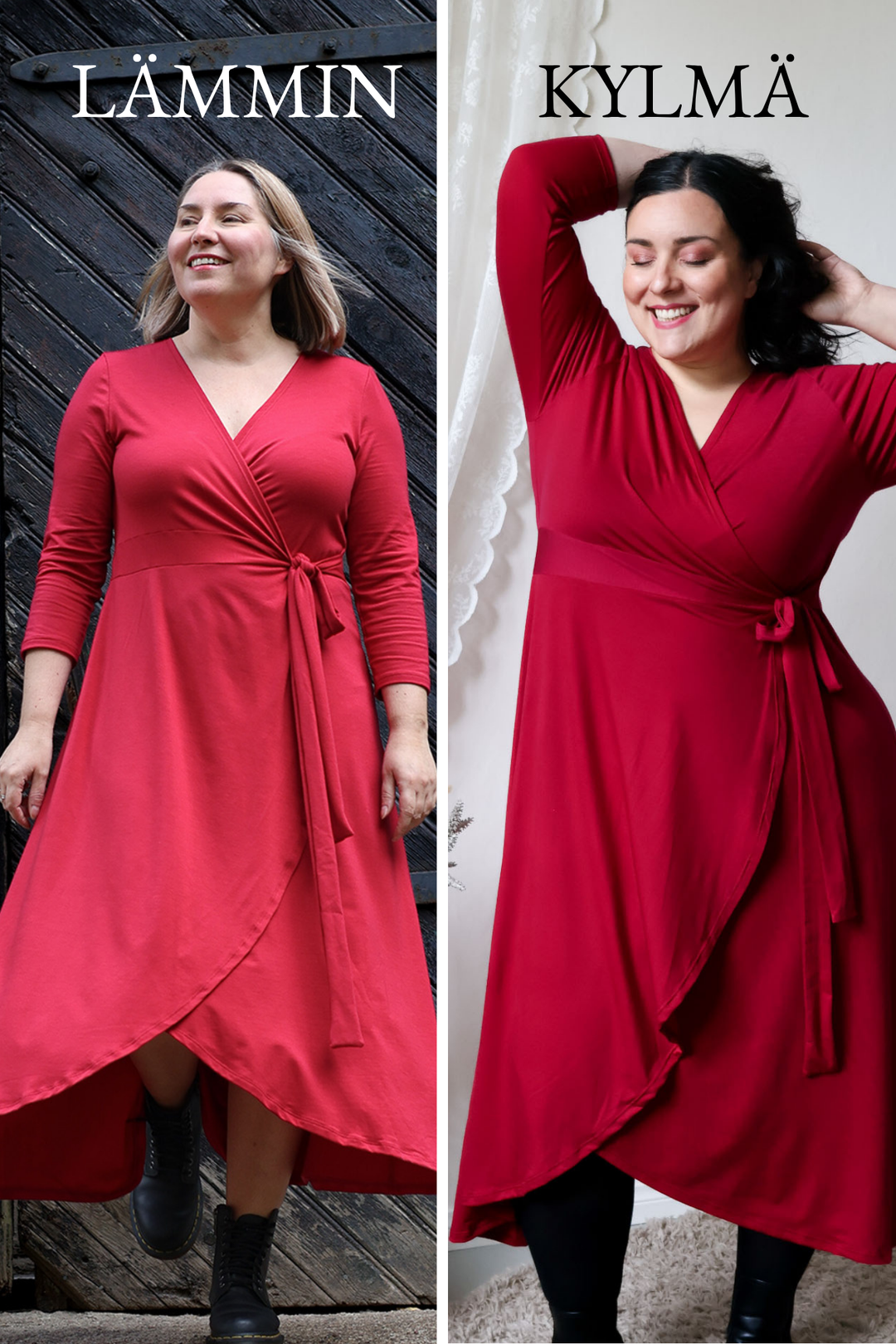 Laura-kietaisumekko 3/4 hihalla