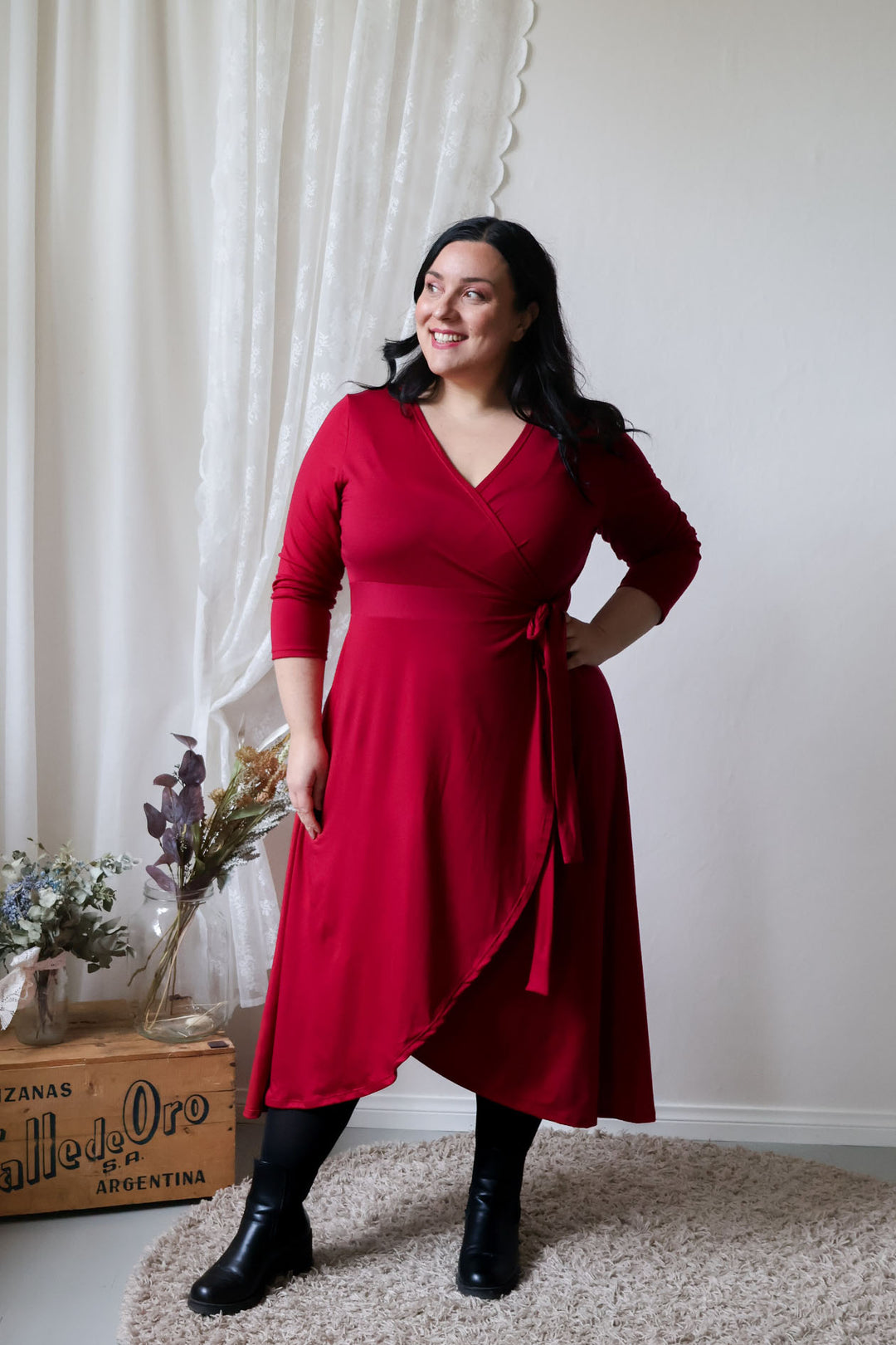 Laura-kietaisumekko 3/4 hihalla