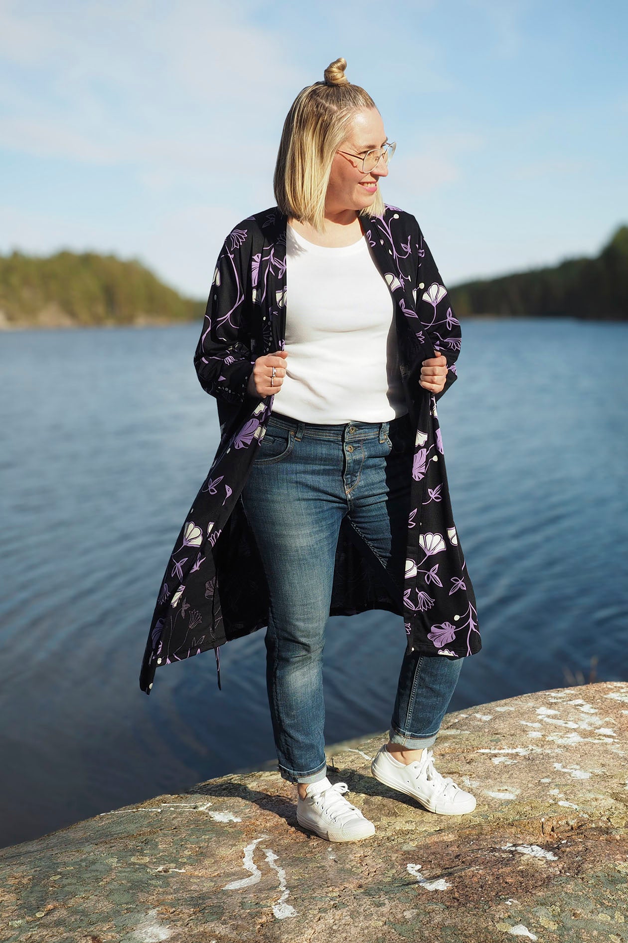 Lucy-kimono Salainen Puutarha-kuosilla