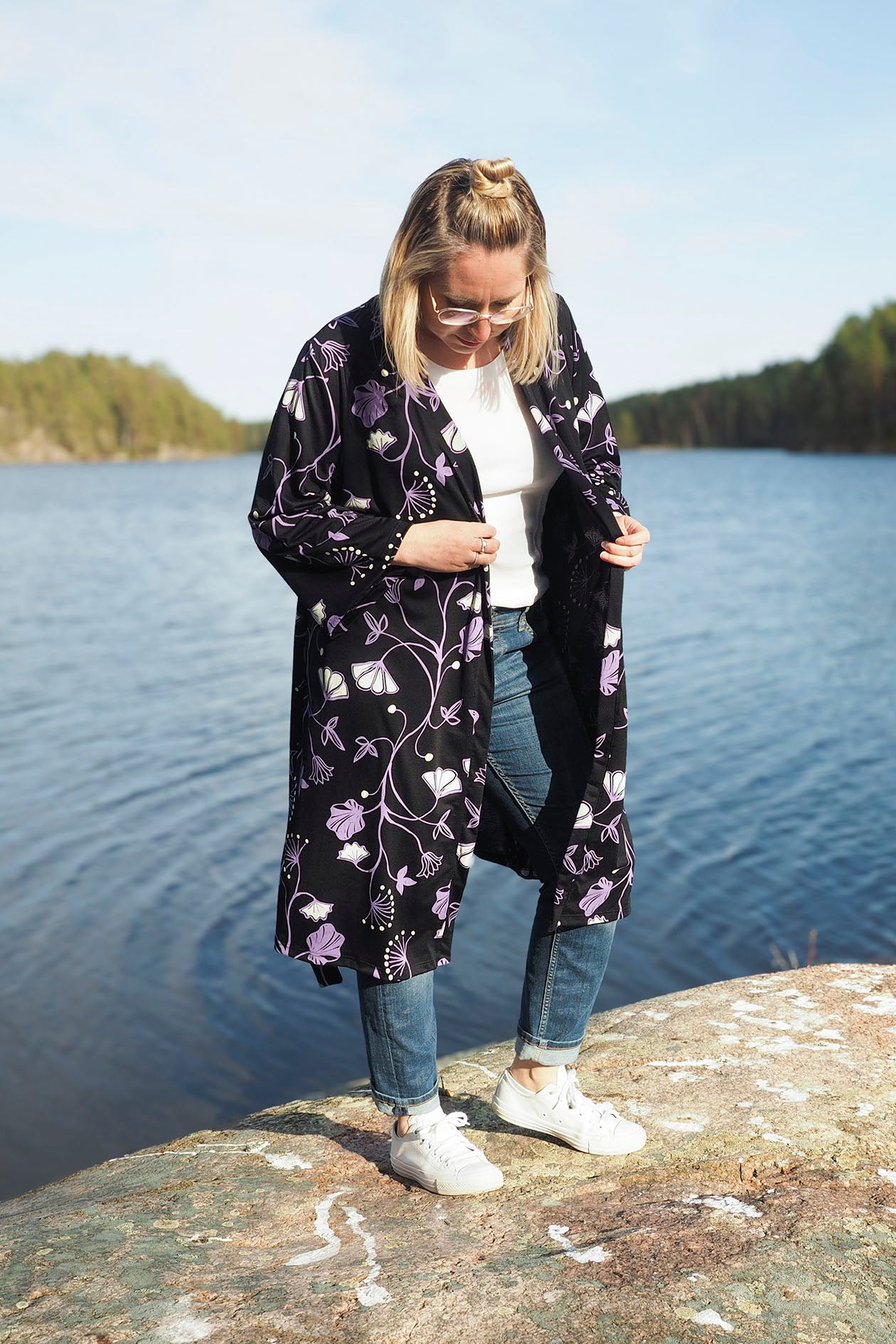 Lucy-kimono Salainen Puutarha-kuosilla