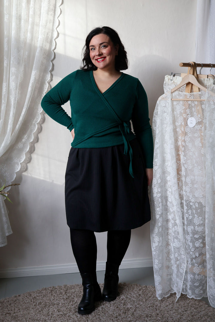 Vihreä kietaisupusero koossa L/XL