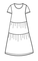 Ruby-neulosmekko Kielo-kuosilla