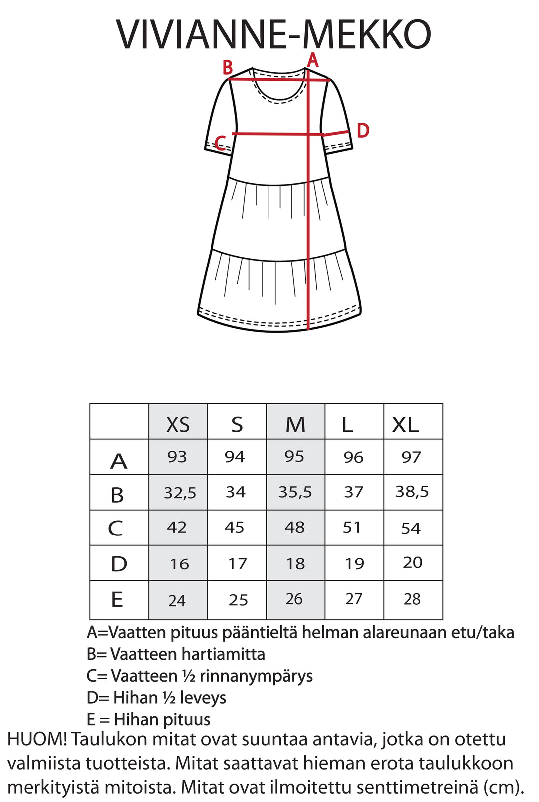 Vivianne-neulosmekko Silmut-kuosilla